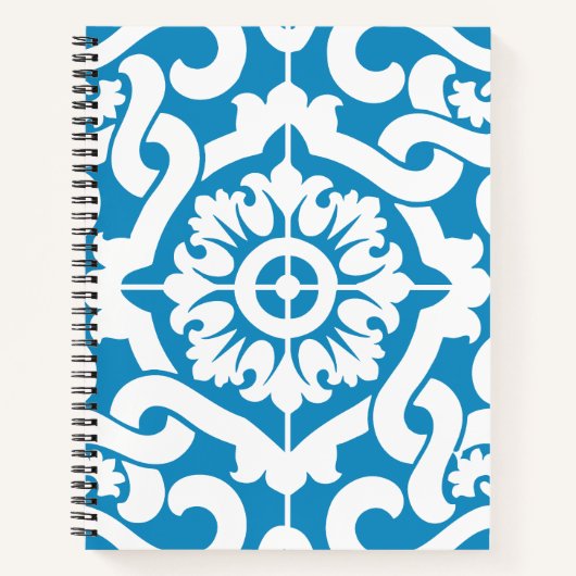 ポルトガルの青いタイル1 ノートブック (正面)