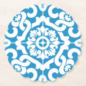 ポルトガルの青いタイル1 ペーパーコースター (正面)