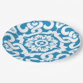 ポルトガルの青いタイル1 ペーパープレート (アングル)