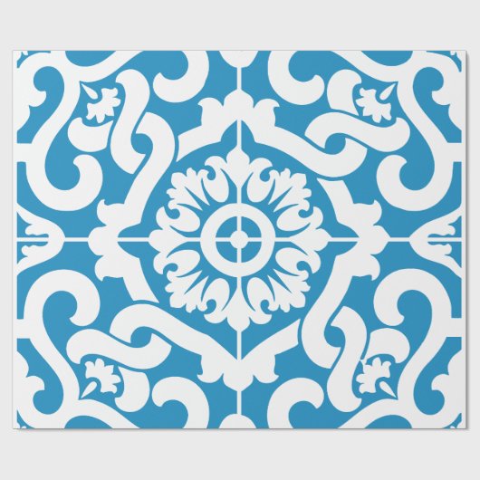 ポルトガルの青いタイル1 ラッピングペーパー (フラット)
