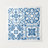 ポルトガルの青いタイル2 タペストリー (正面(横))