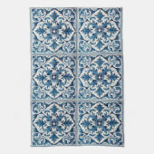 ポルトガルの青いタイル キッチンタオル (縦)