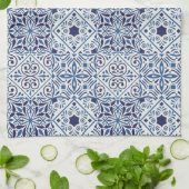 ポルトガルの青いタイル キッチンタオル (折り畳み)