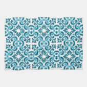 ポルトガルの青いタイル キッチンタオル (横)