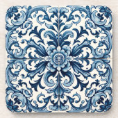 ポルトガルの青いタイル コースター (正面)