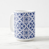 ポルトガルの青いタイル コーヒーマグカップ (正面左)