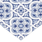 ポルトガルの青いタイル ショートテーブルランナー (コーナー)