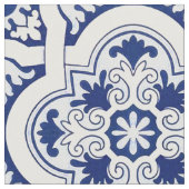 ポルトガルの青いタイル ファブリック (クローズアップ)