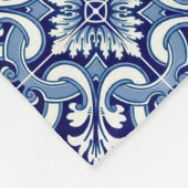 ポルトガルの青いタイル フリースブランケット (角)