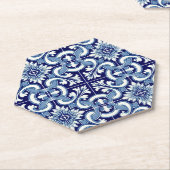 ポルトガルの青いタイル ペーパーコースター (アングル)