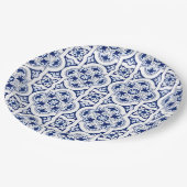 ポルトガルの青いタイル ペーパープレート (アングル)