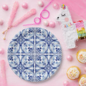 ポルトガルの青いタイル ペーパープレート (パーティー)