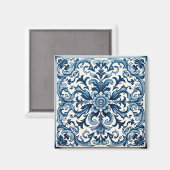 ポルトガルの青いタイル マグネット (正面/裏面)