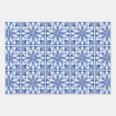 ポルトガルの青いタイル ラッピングペーパーシート (正面2)