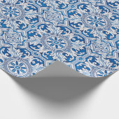 ポルトガルの青いタイル ラッピングペーパー (角)
