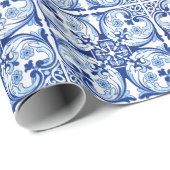 ポルトガルの青いタイル ラッピングペーパー (ロールコーナー)