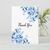 ポルトガルの青い花の模様 サンキューカード (スタンド正面)