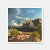 ポルトガルの風景画 スタンダードカクテルナプキン (正面)