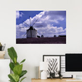 ポルトガルの風車 ポスター (ホームオフィス)