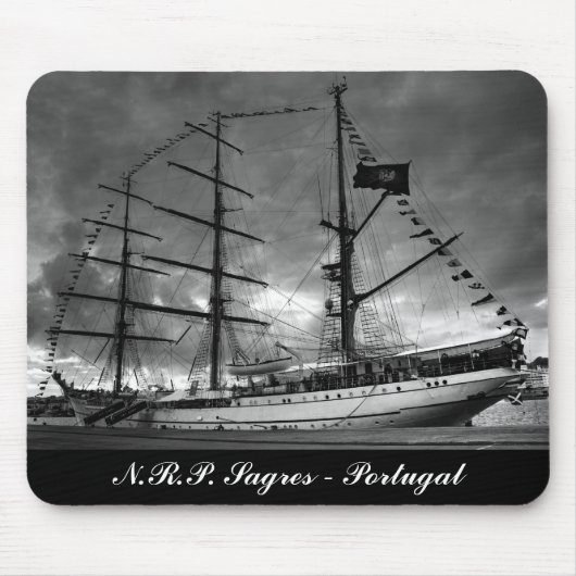 ポルトガルの高い船のmousepad マウスパッド (正面)