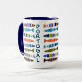 ポルトガルの魚パターンマグ マグカップ (正面左)