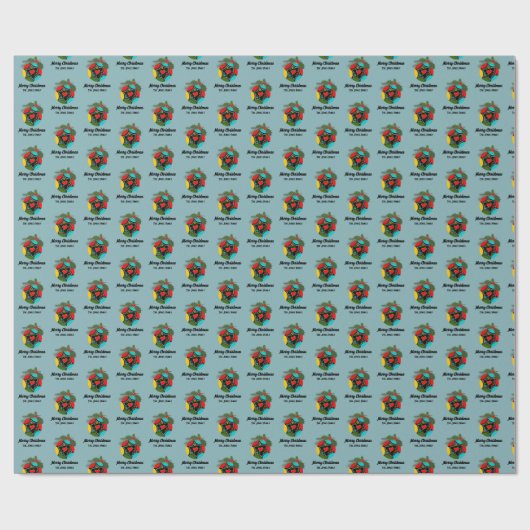 ポルトガルの鶏がクリスマス・バウブルを持つ ラッピングペーパー (フラット)