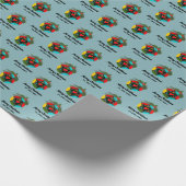 ポルトガルの鶏がクリスマス・バウブルを持つ ラッピングペーパー (角)