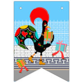 ポルトガルの鶏とギフト子供の誕生日パーティー バンティングフラッグ (第1の旗)