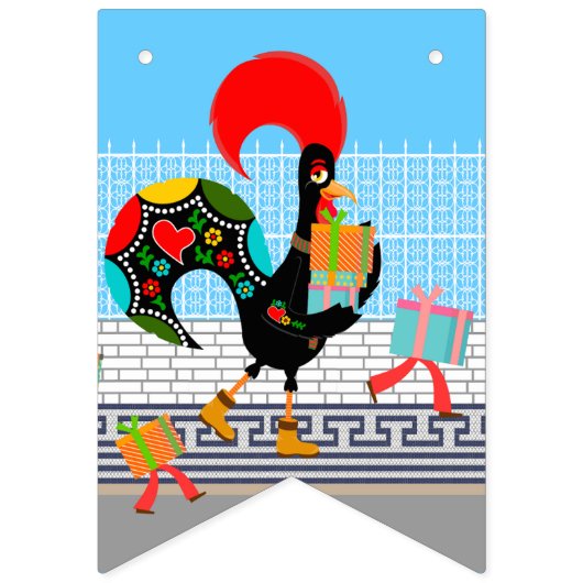 ポルトガルの鶏とギフト子供の誕生日パーティー バンティングフラッグ (第1の旗)