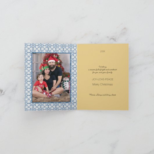 ポルトガルの鶏とサンタの新年のトースト カード (内部)