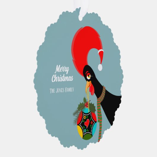 ポルトガルの鶏のクリスマスのオリーボーブル オーナメントカード (右)