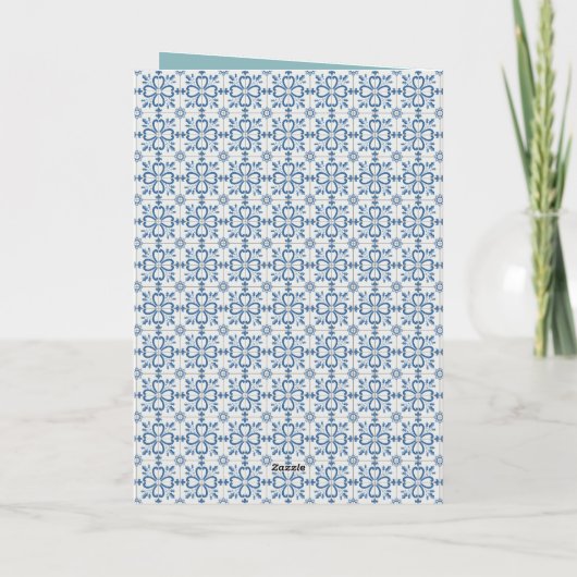 ポルトガルの鶏のクリスマスのオリーボーブル カード (裏面)