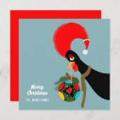 ポルトガルの鶏のクリスマスのオリーボーブル シーズンカード (正面/裏面)