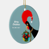 ポルトガルの鶏のクリスマスのオリーボーブル セラミックオーナメント (右)