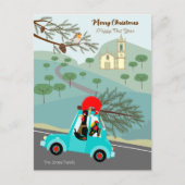 ポルトガルの鶏のクリスマスフェスティバル乗り シーズンポストカード (正面)