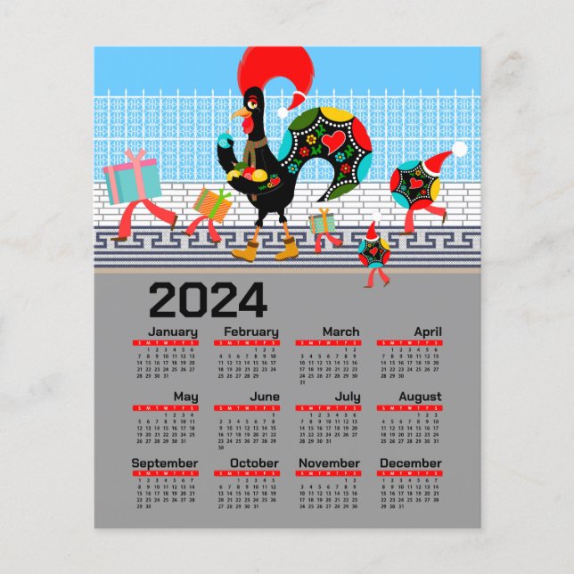 ポルトガルの鶏のクリスマス2024カレンダー (正面)