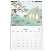 ポルトガルの鶏のクリスマス2024 カレンダー (1月 2027)