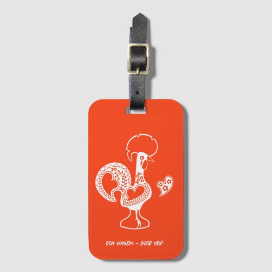 ポルトガルの鶏の良い旅行 – Boa Viagem ラゲッジタグ (正面縦)
