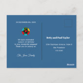 ポルトガルの鶏の誕生日パーティーありがとう ポストカード (裏面)