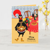 ポルトガルの鶏はキングケーキが大好きだ カード (黄色い花)