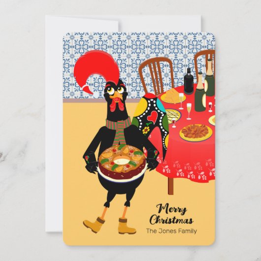 ポルトガルの鶏はキングケーキが大好きだ カード (正面)