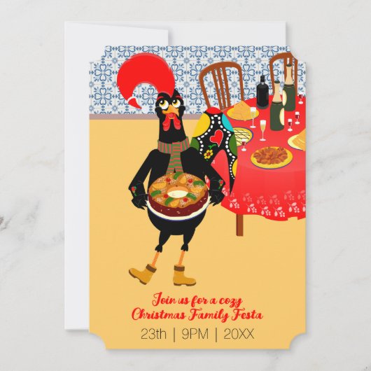 ポルトガルの鶏はキングケーキが大好き 招待状 (正面)