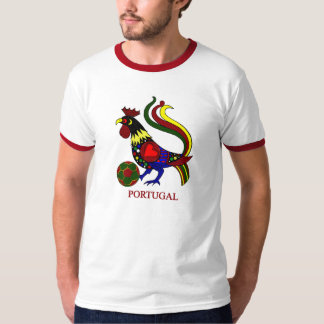 ポルトガルのbarcelos "galo" jogador de futebol tシャツ