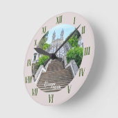 ポルトガルのBom Jesus de Braga Catholic Sanctuary ラウンド壁時計 (傾斜)