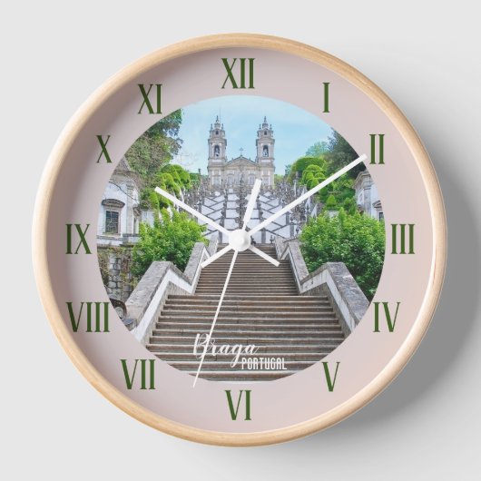 ポルトガルのBom Jesus de Braga Catholic Sanctuary 壁時計 (正面)