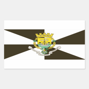 ポルトガルのLisbon*の旗のステッカーBandeira deリスボン 長方形シール