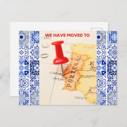 ポルトガルはがきに引越した ポストカード (正面/裏面)