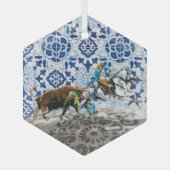 ポルトガルアゾレスフォークアート ガラスオーナメント (正面)