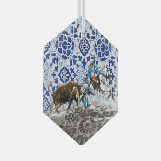 ポルトガルアゾレスフォークアート ガラスオーナメント (正面右)