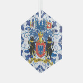 ポルトガルアゾレスフォークアート ガラスオーナメント (正面左)